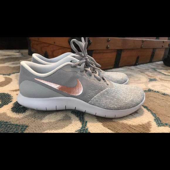 nike flex contact grey gold 